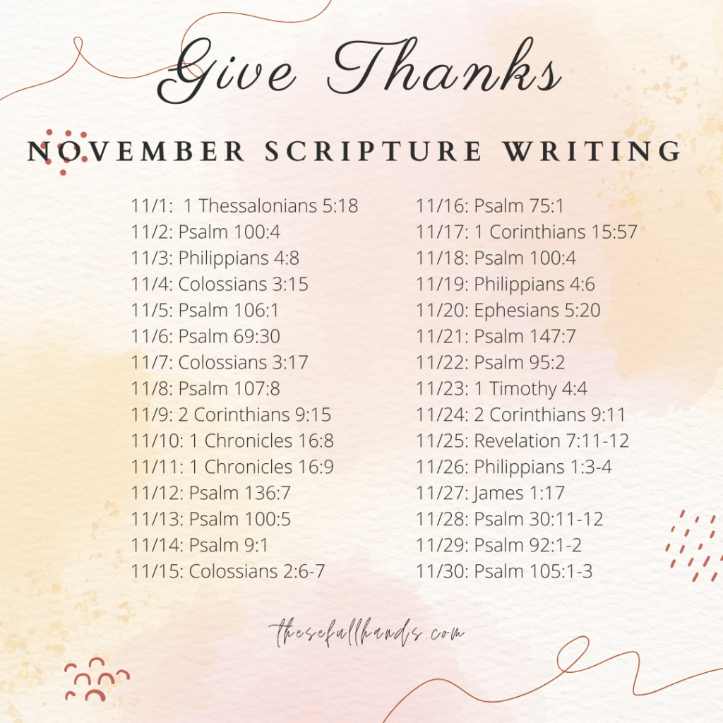 November Scripture Writing Plan - Dark