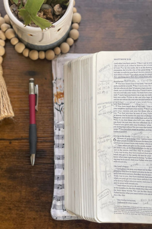 simple bible and pencil for bible study