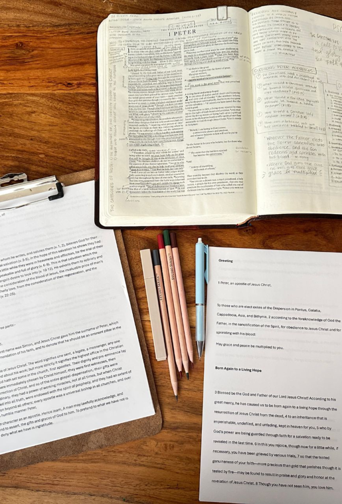 interleaved bible for simple bible study with commentary and notes