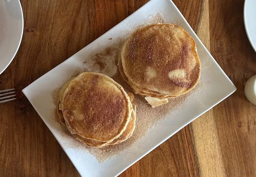 snickerdoodle sourdough discard pancakes