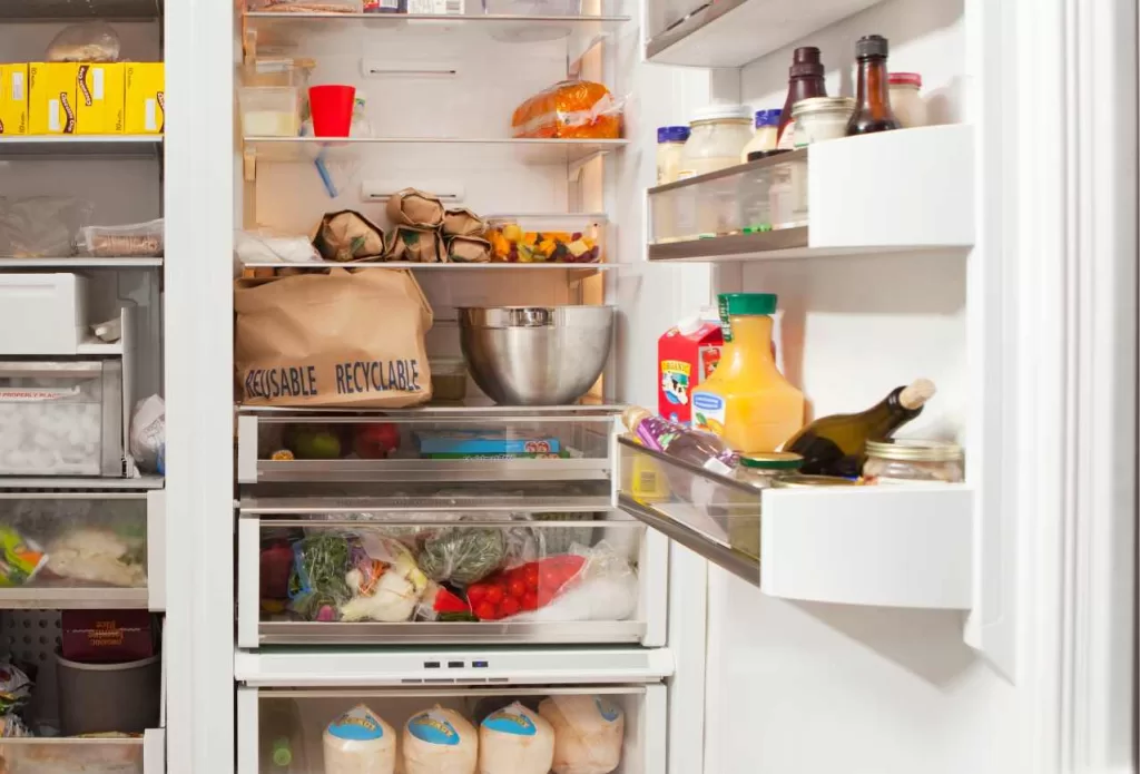 a stocked fridge for a no meal plan needed to feed your family